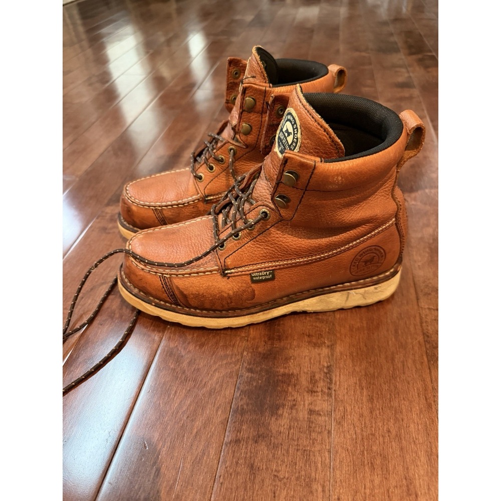 Mens Irish Setter Wingshooter  Waterproof Brown Leather Hunting Work Boots Sz 8